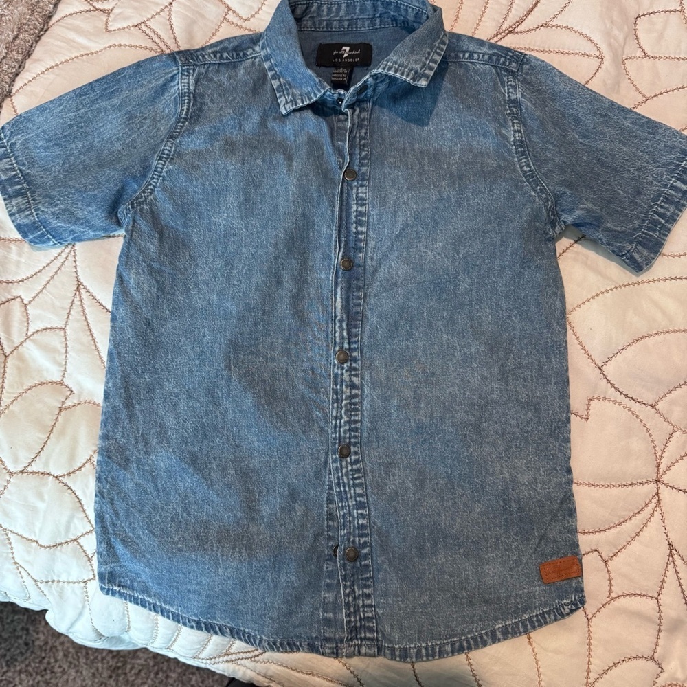 Bundle Denim Blue Kids Button Down Shirt